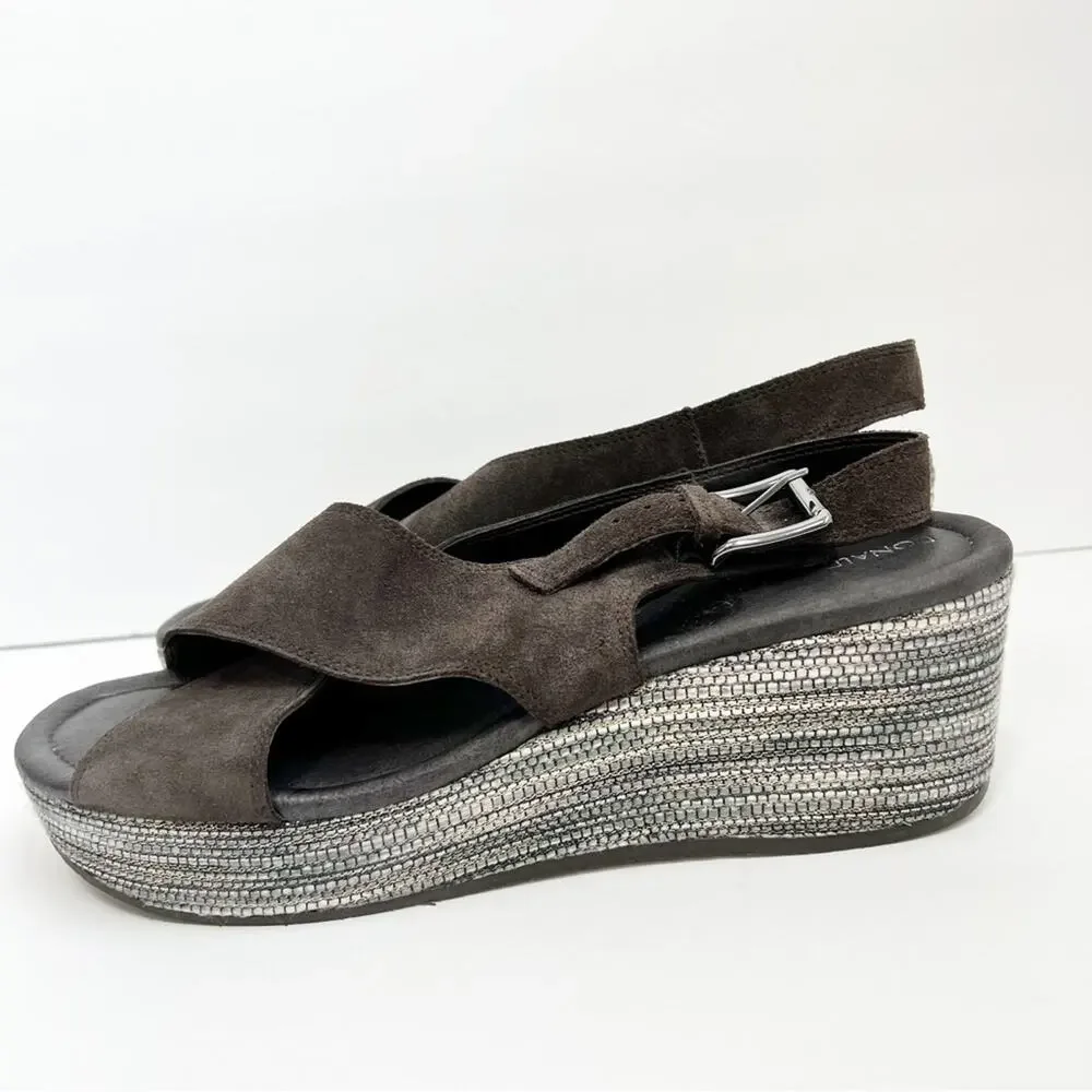DONALD J PLINER SUEDE SLINGBACK WOMEN SANDALS SIZE 10 NO BOX